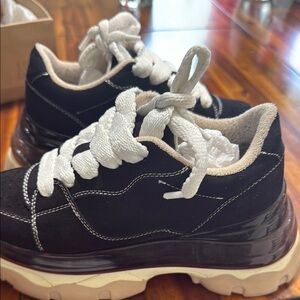 COPY - Steve Madden Black and White Sneakers with Retro Design